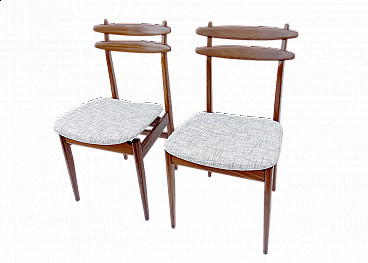 Pair of solid teak chairs in Danish style for AMMA Studio, 1950s