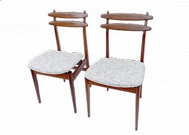 Pair of solid teak chairs in Danish style for AMMA Studio, 1950s