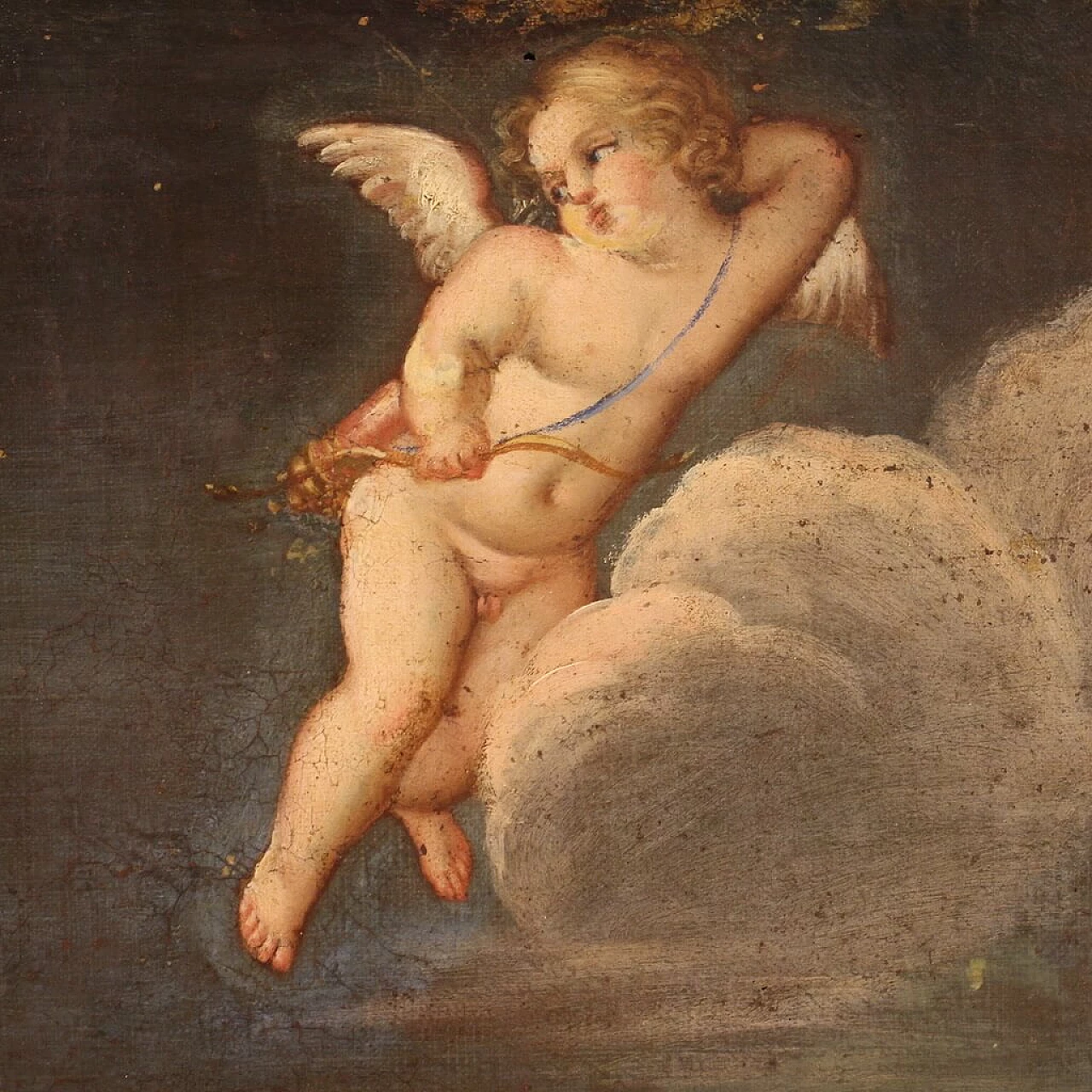 Italian painting of the Triumph of Galatea, oil on canvas, 18th century 8