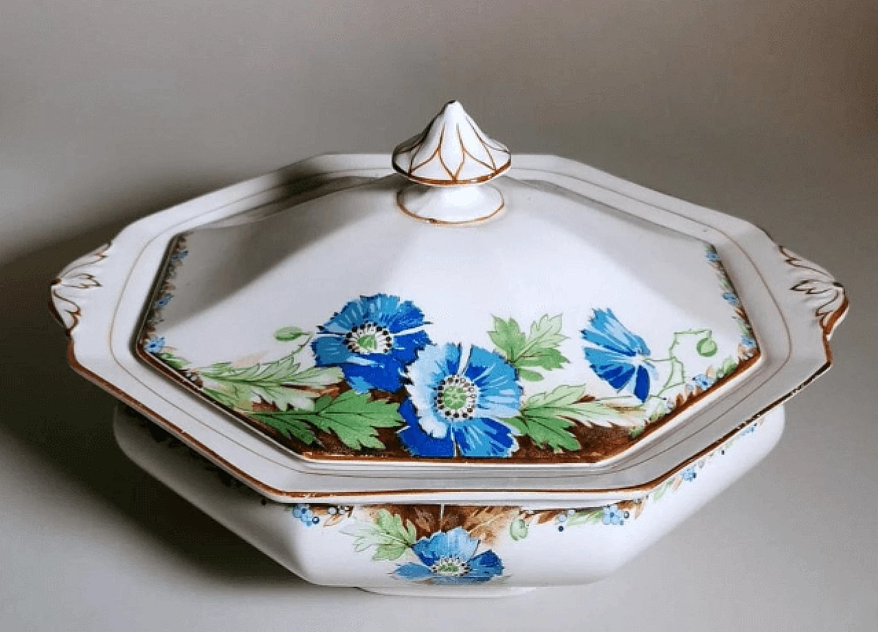 Pair of painted ceramic tureens by Arthur J. Wilkinson, 1940s 8