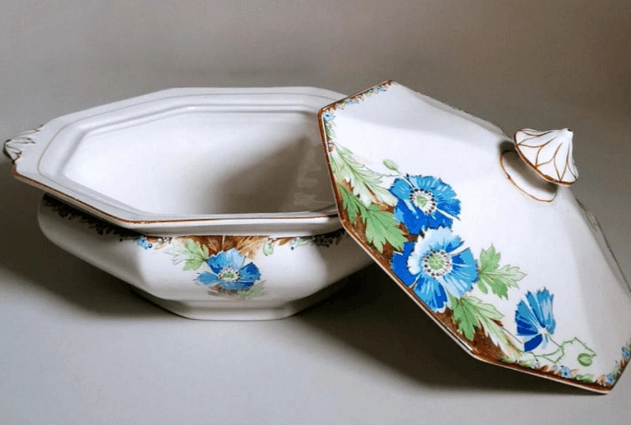 Pair of painted ceramic tureens by Arthur J. Wilkinson, 1940s 9