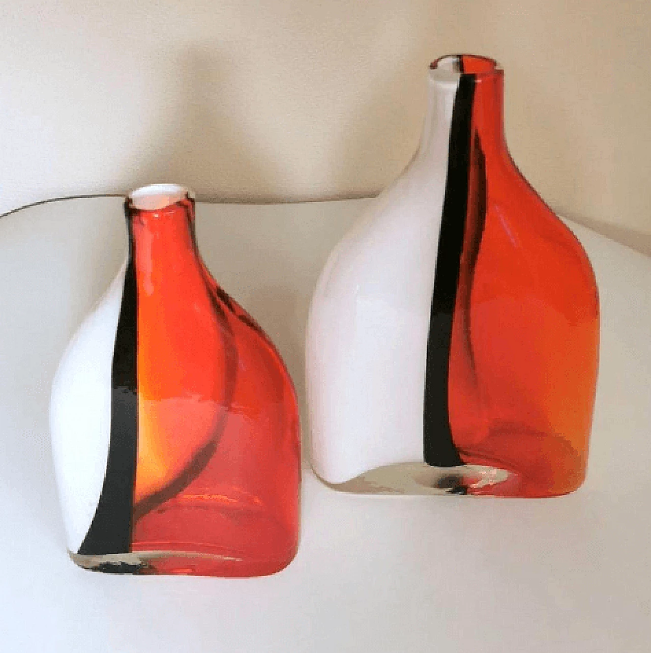 Coppia di vasi in vetro di Murano nello stile di Gino Cenedese, anni '60 2