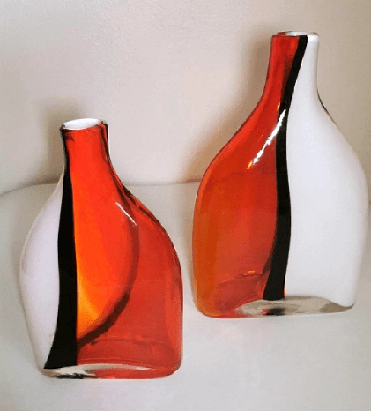 Coppia di vasi in vetro di Murano nello stile di Gino Cenedese, anni '60 3