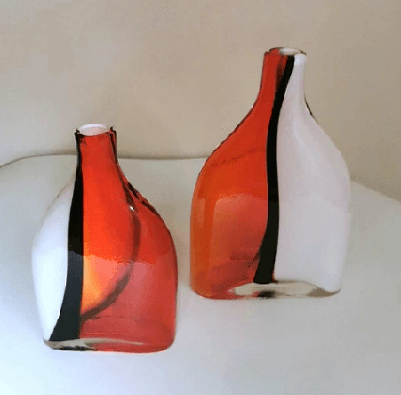 Coppia di vasi in vetro di Murano nello stile di Gino Cenedese, anni '60 4