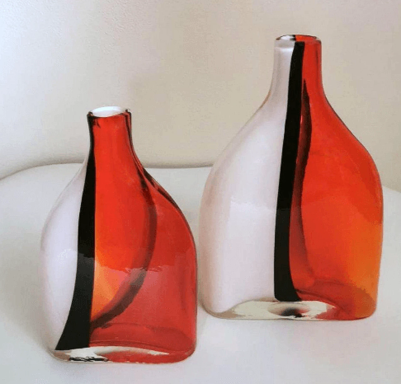 Coppia di vasi in vetro di Murano nello stile di Gino Cenedese, anni '60 5