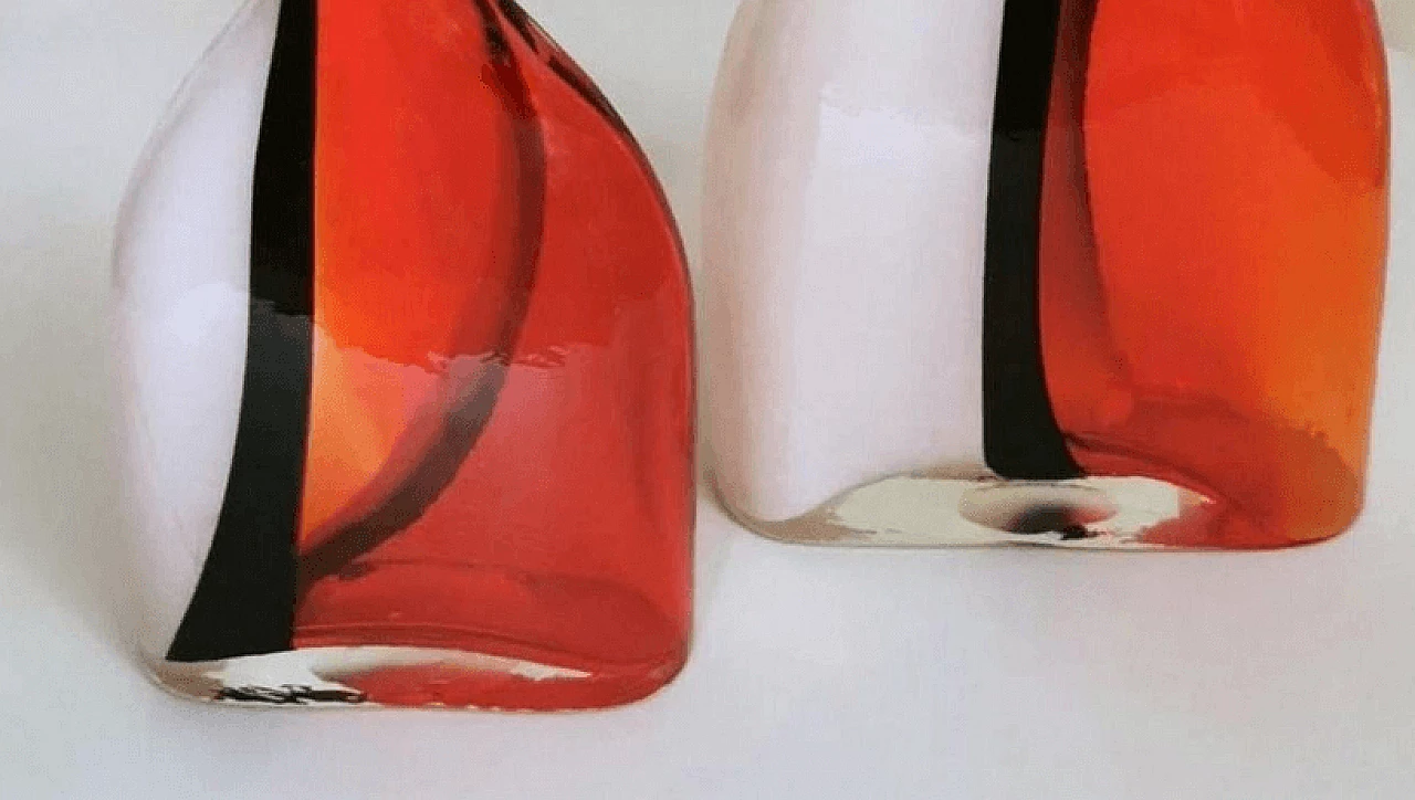 Coppia di vasi in vetro di Murano nello stile di Gino Cenedese, anni '60 13