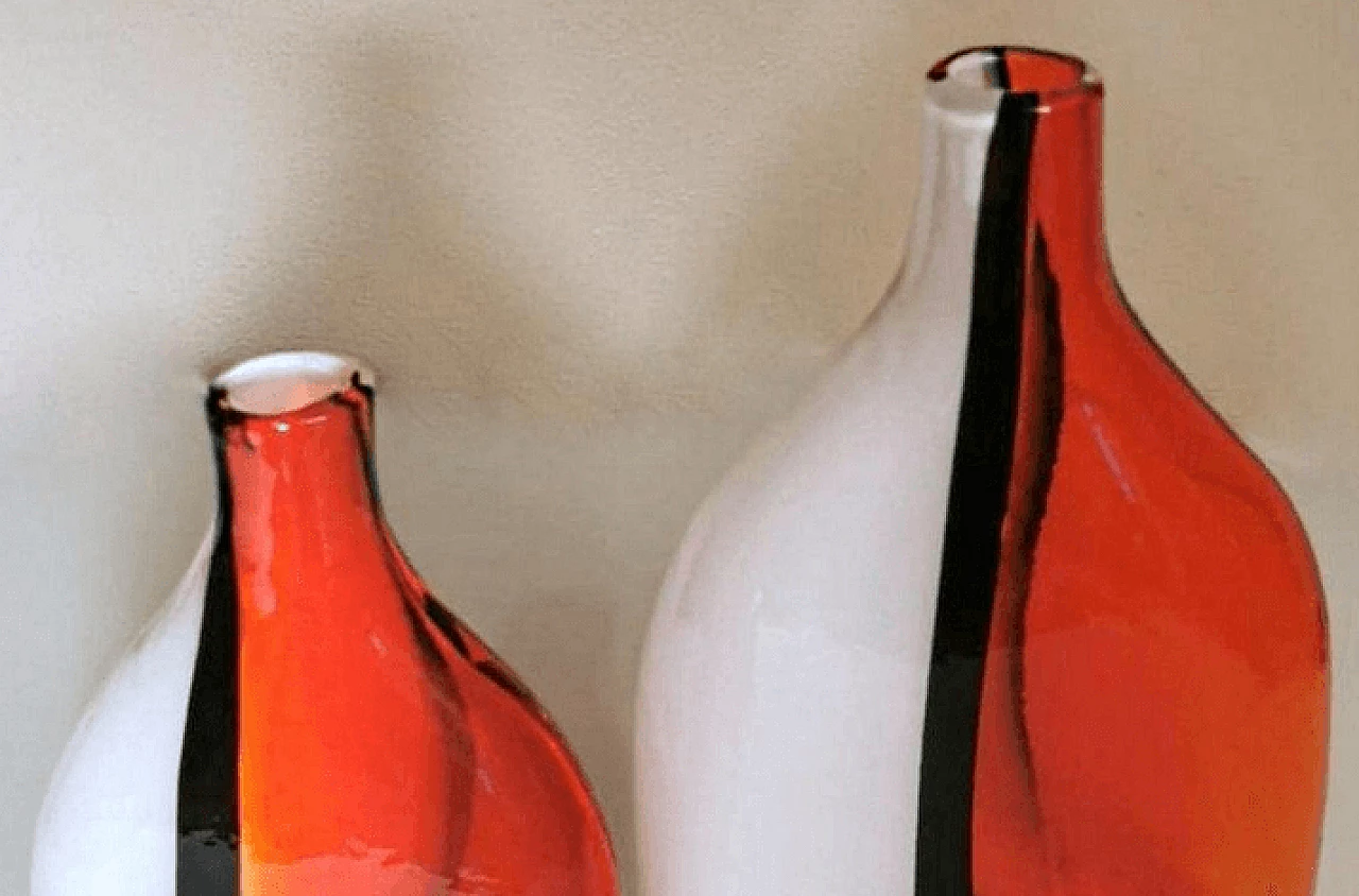 Coppia di vasi in vetro di Murano nello stile di Gino Cenedese, anni '60 14