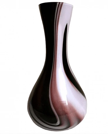 Vase in multicolor opaline Murano glass by Carlo Moretti, 1970s