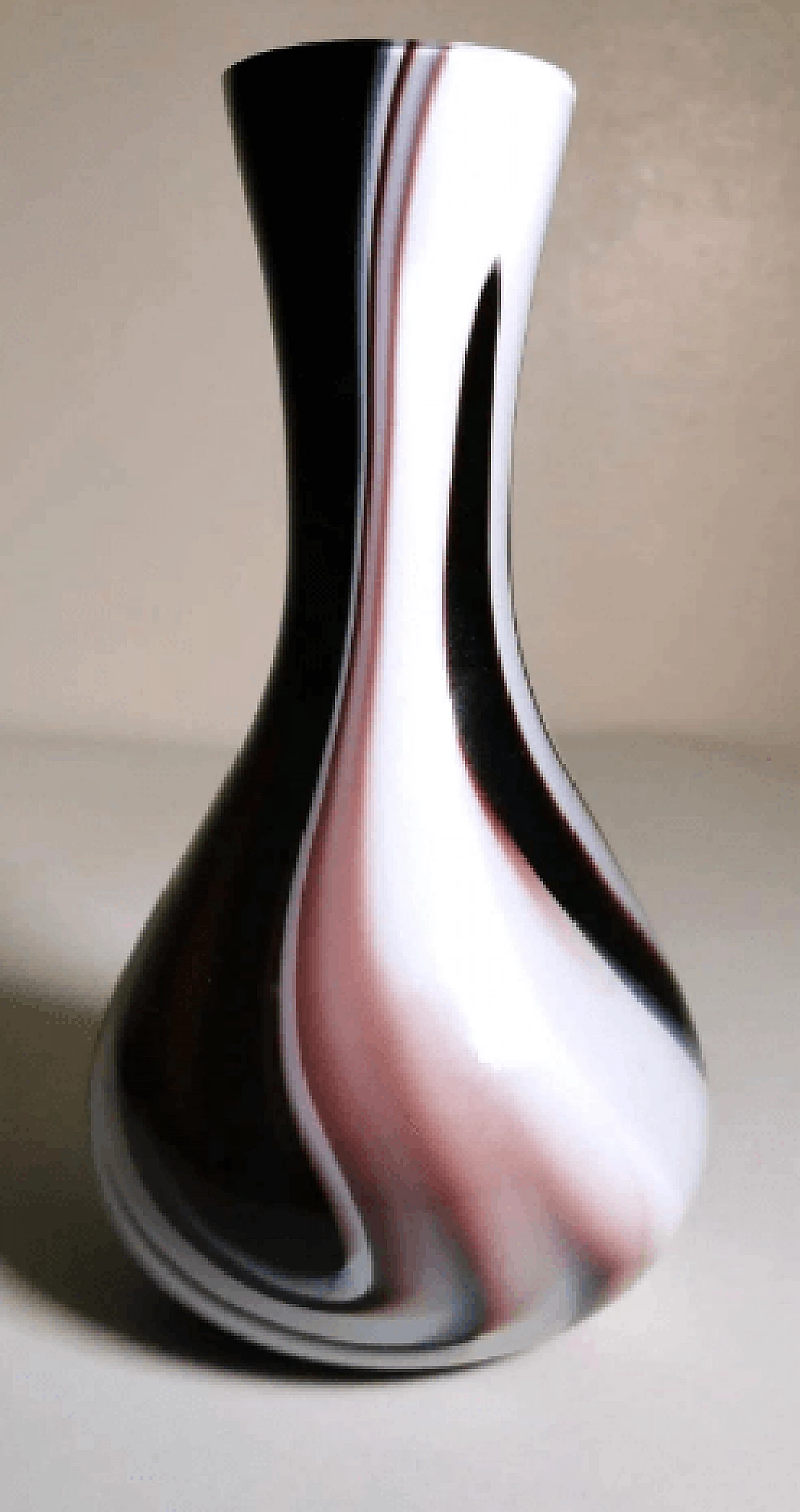 Vaso in vetro di Murano opalino multicolore di Carlo Moretti, anni '70 3