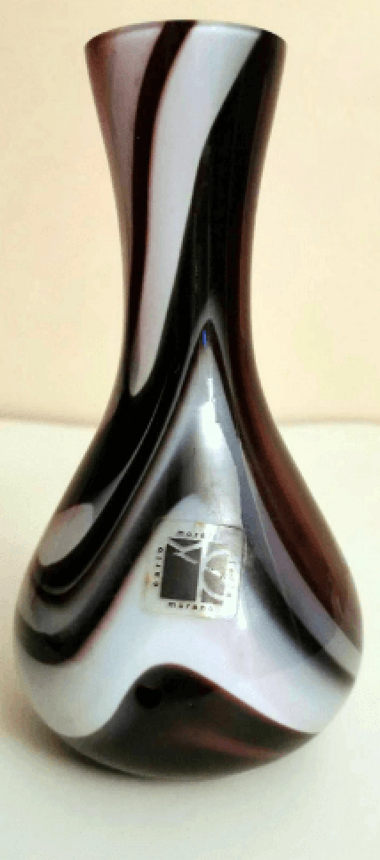 Vase in multicolor opaline Murano glass by Carlo Moretti, 1970s 4