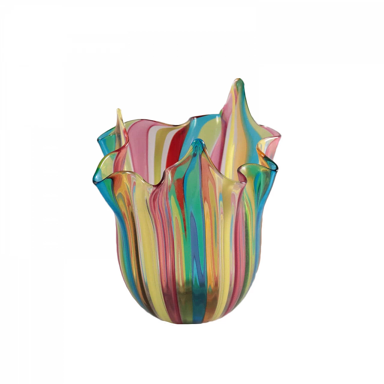 Handkerchief Vase Blown Glass Murano Italy 20th Century 1