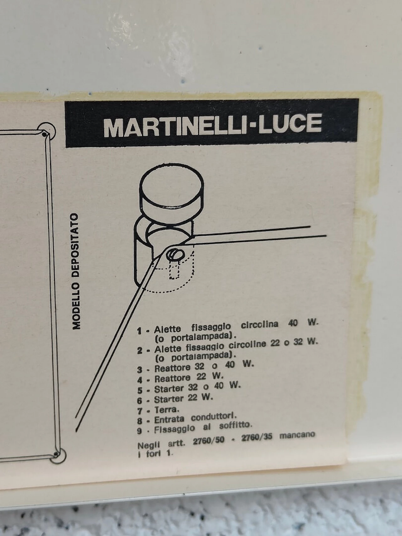 Lampada da parete Bolla 50 di Elio Martinelli per Martinelli Luce, anni '60 7