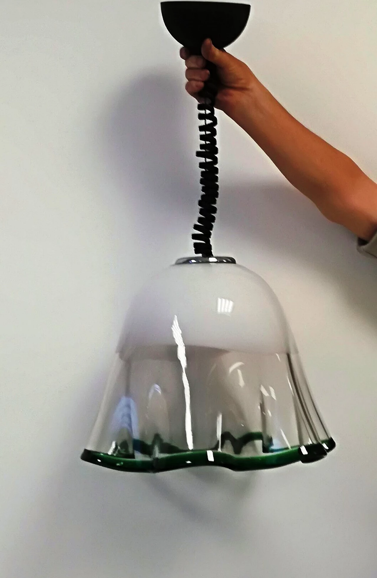 Murano glass chandelier attributed to Leucos, 1960s 13