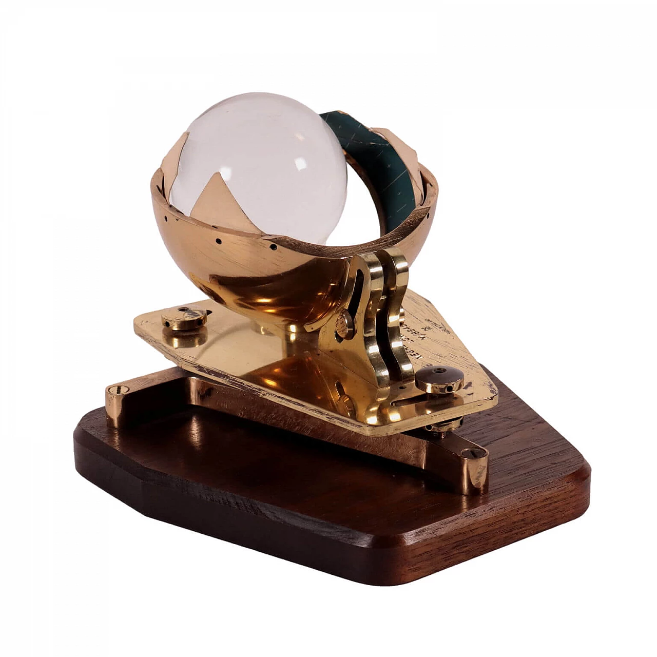 Campbell-Stokes heliograph in brass and optical glass, 19th century 1
