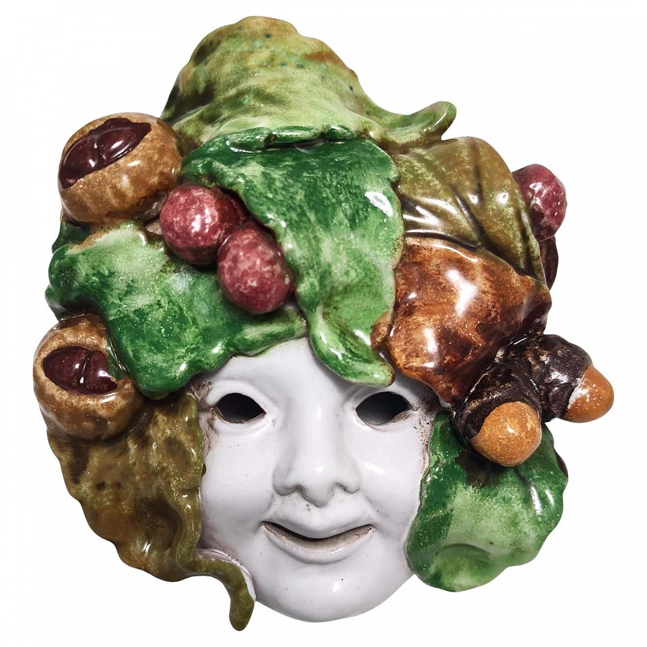 Maschera da commedia in terracotta attribuibile a Eugenio Pattarino, anni '60 8