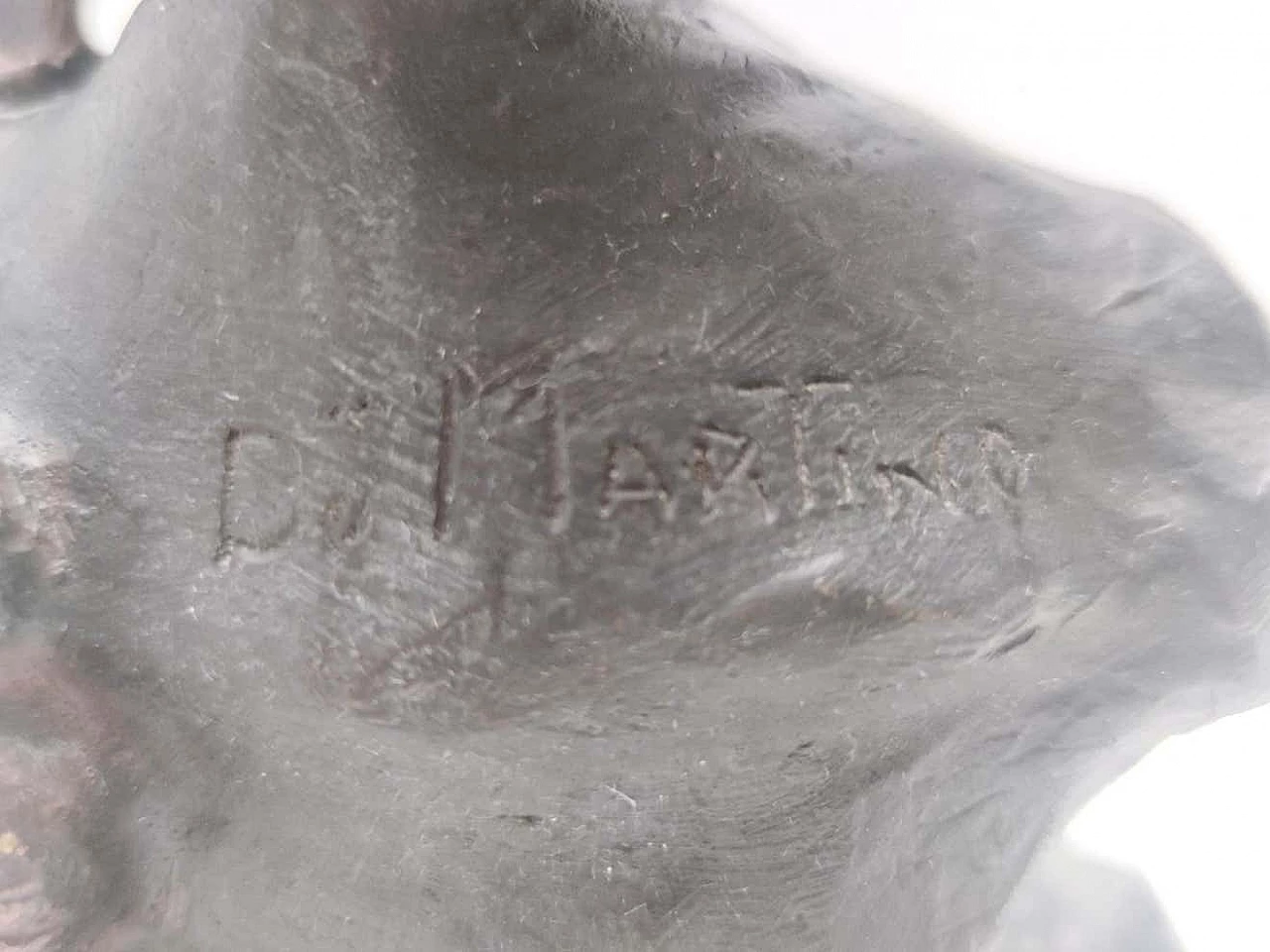 Bronze sculpture of a child selling onions by De Martino, 1920s 4