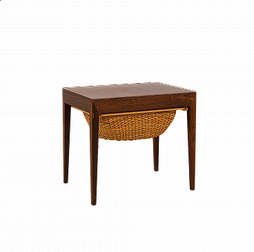 Rosewood sewing table by Severin Hansen for Haslev Møbelfabrik, 1960s