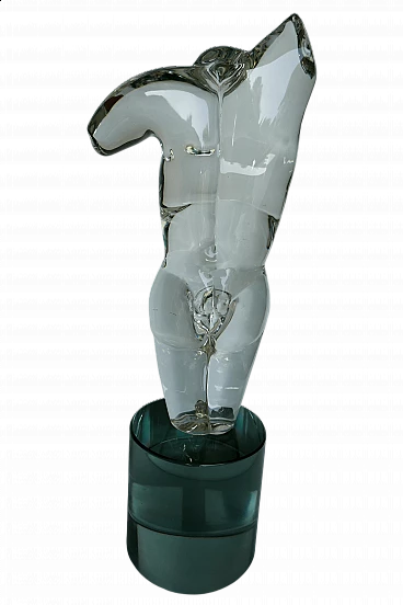 Glass sculpture attributed to Pino Signoretto, 1980s