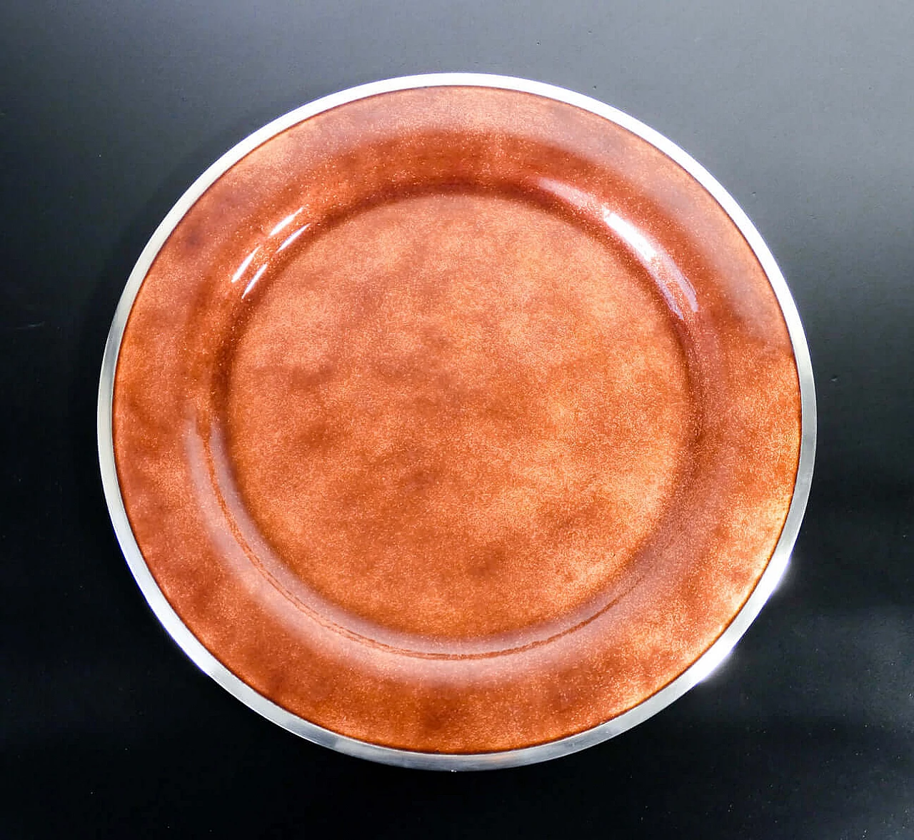 Piatto in rame smaltato  e argento di Mario Marè per Egidio Broggi 3