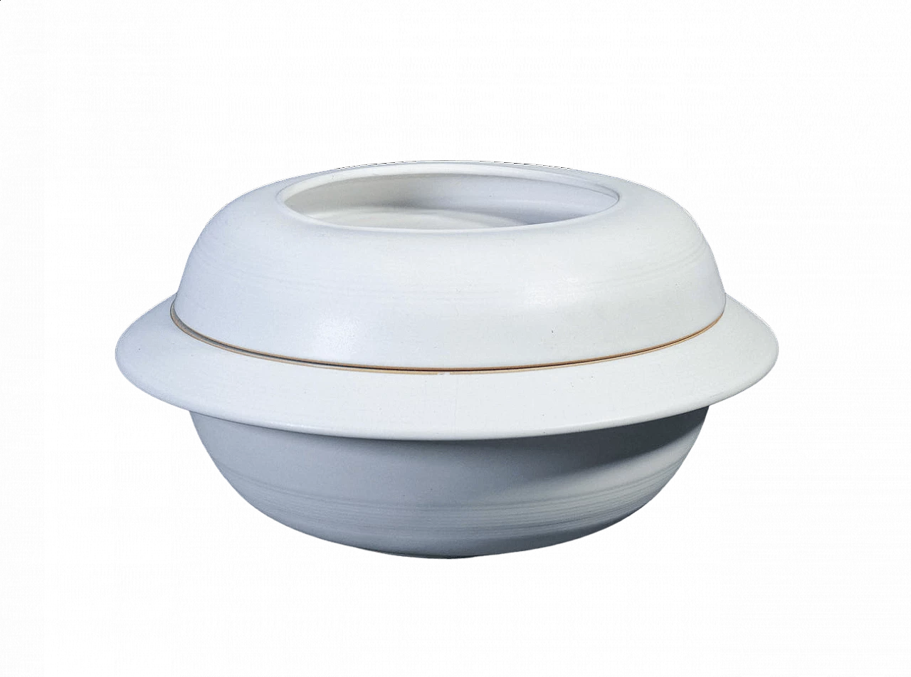 Vaso in ceramica lavorata al tornio di Franco Bucci per Laboratorio Pesaro, anni '60 10