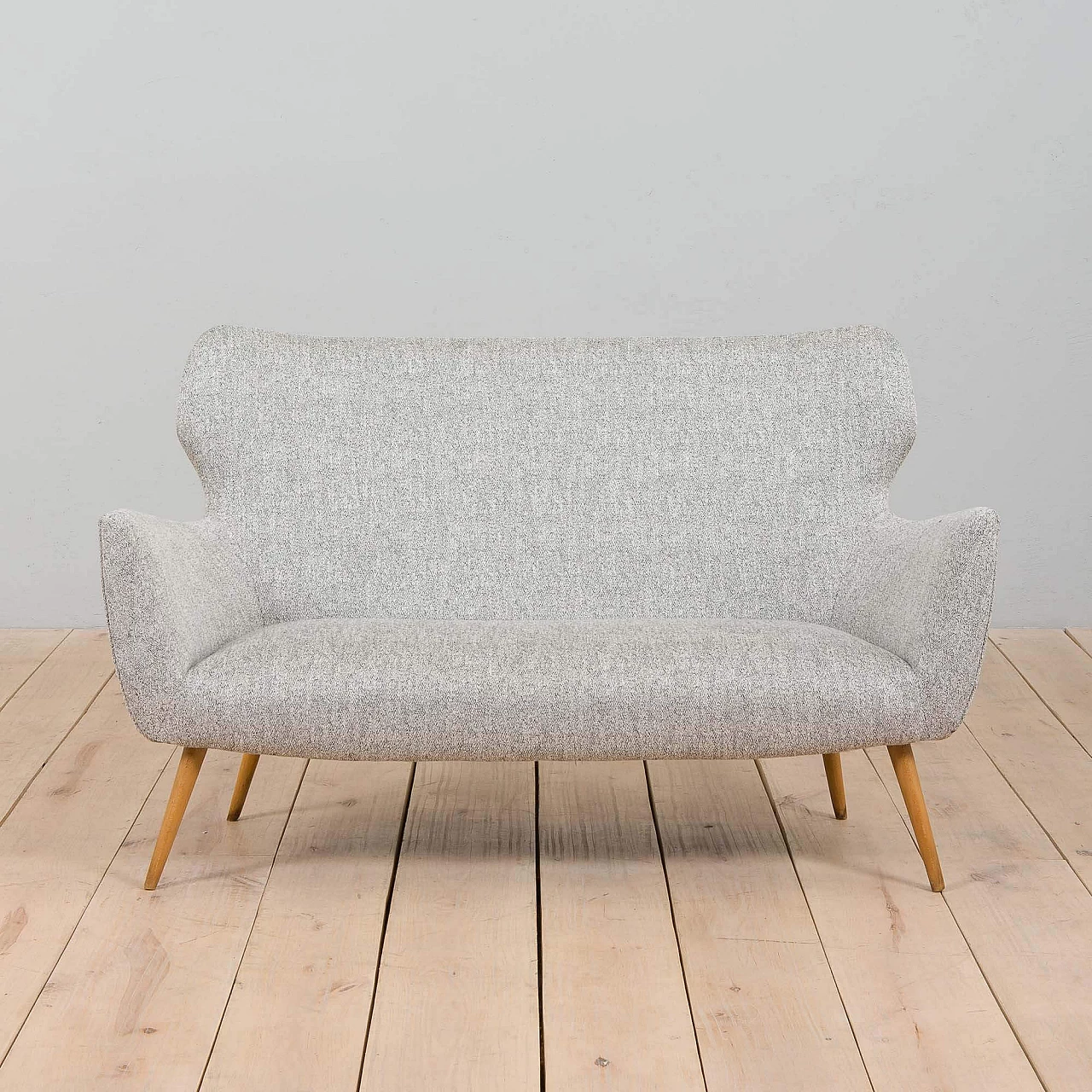 Italian upholstered sofa in the style of Gio Ponti, 1950s 5