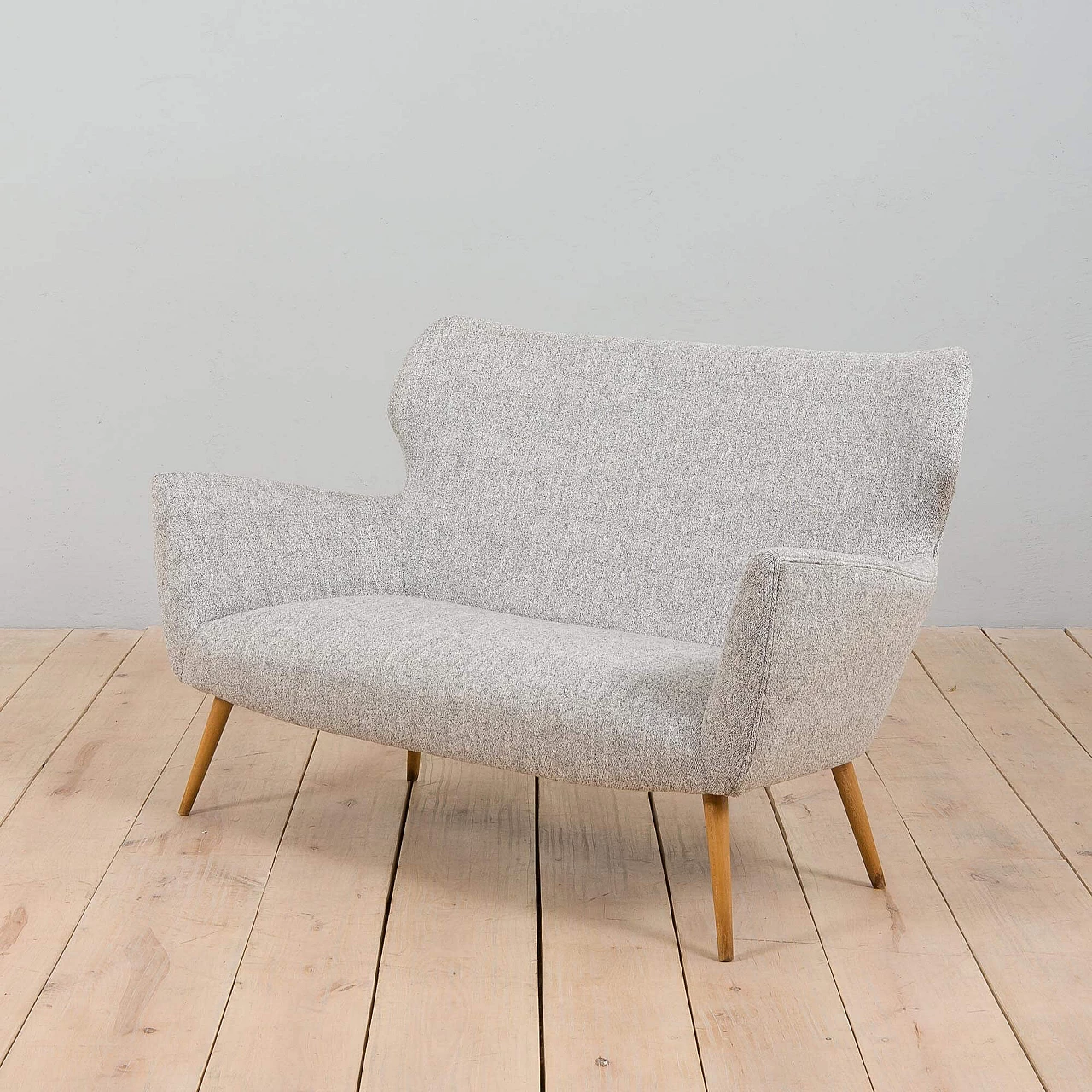 Divano italiano rivestito in stile Gio Ponti, anni '50 6