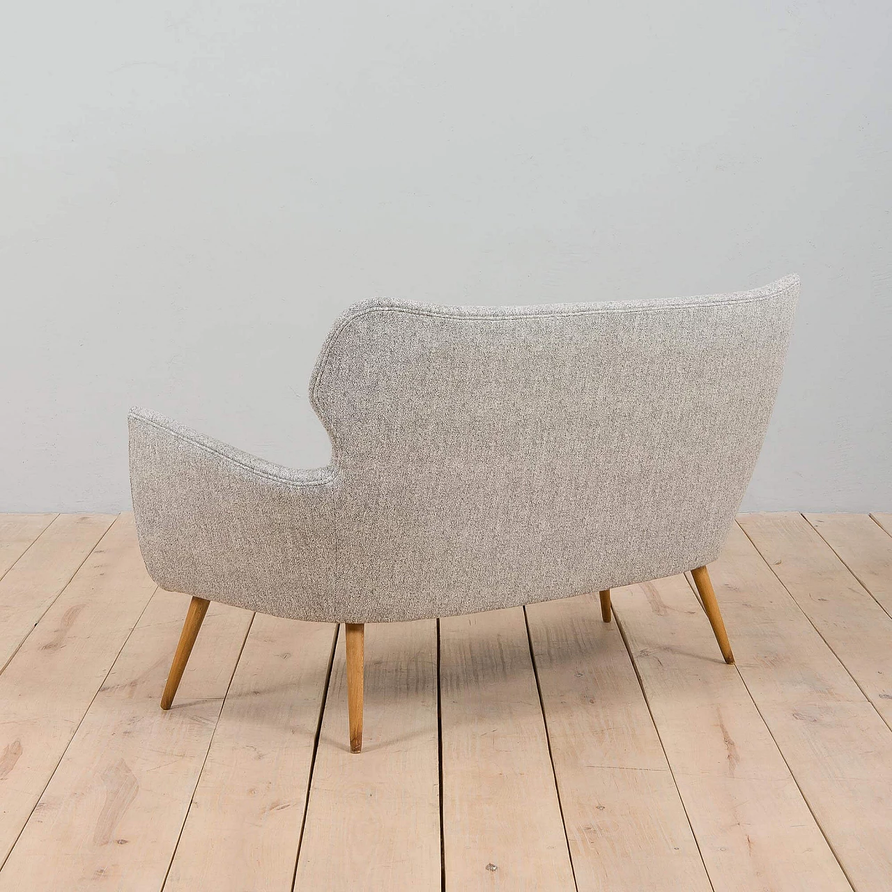 Divano italiano rivestito in stile Gio Ponti, anni '50 8