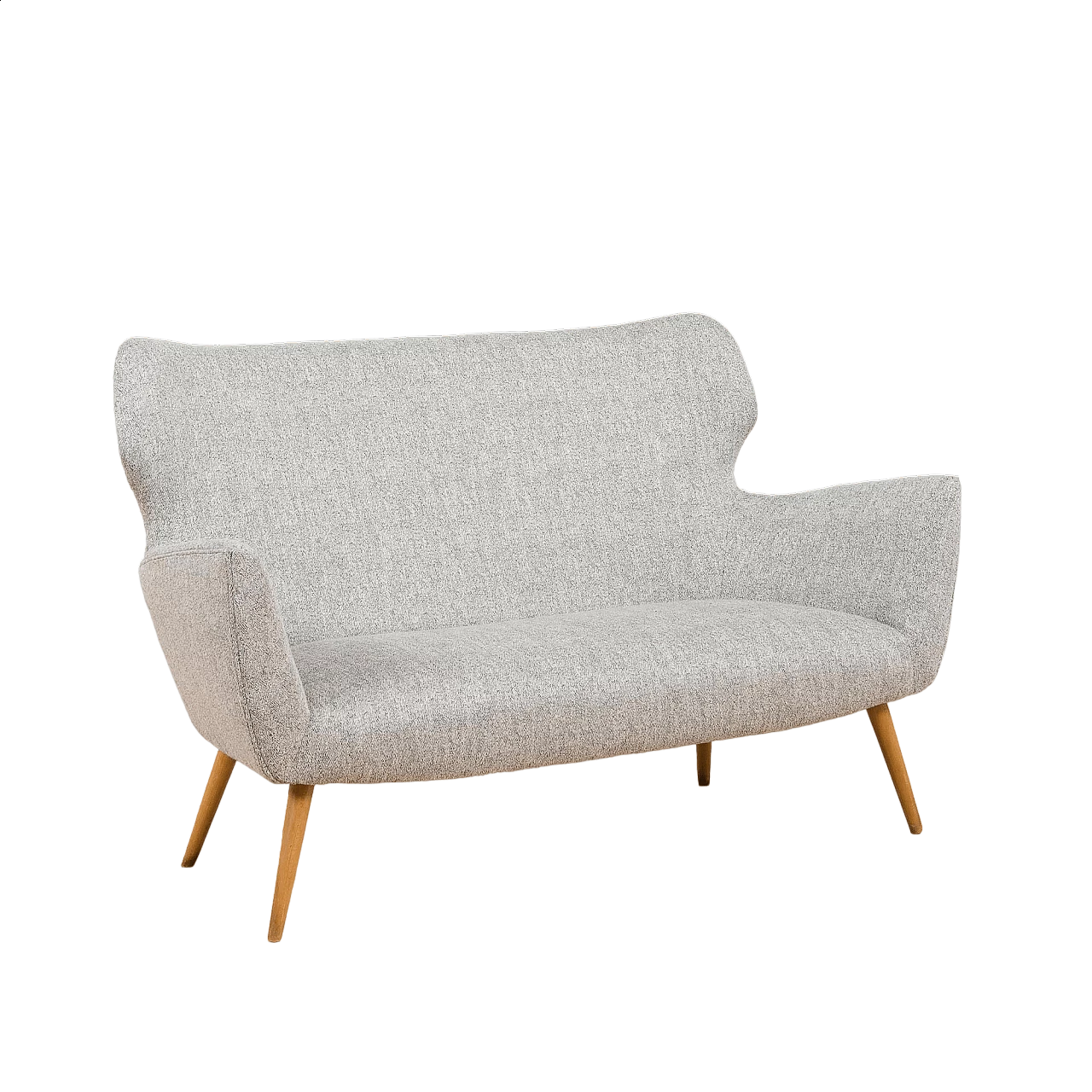 Italian upholstered sofa in the style of Gio Ponti, 1950s 13