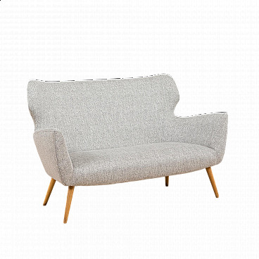 Italian upholstered sofa in the style of Gio Ponti, 1950s
