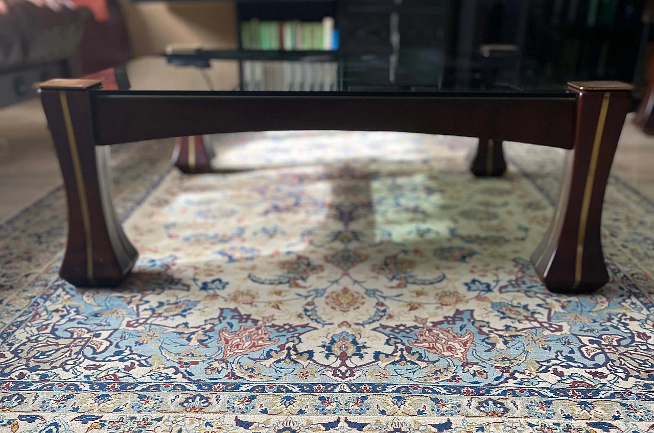 Ussaro coffee table with glass top for Frigerio Di Desio, 1960s 4