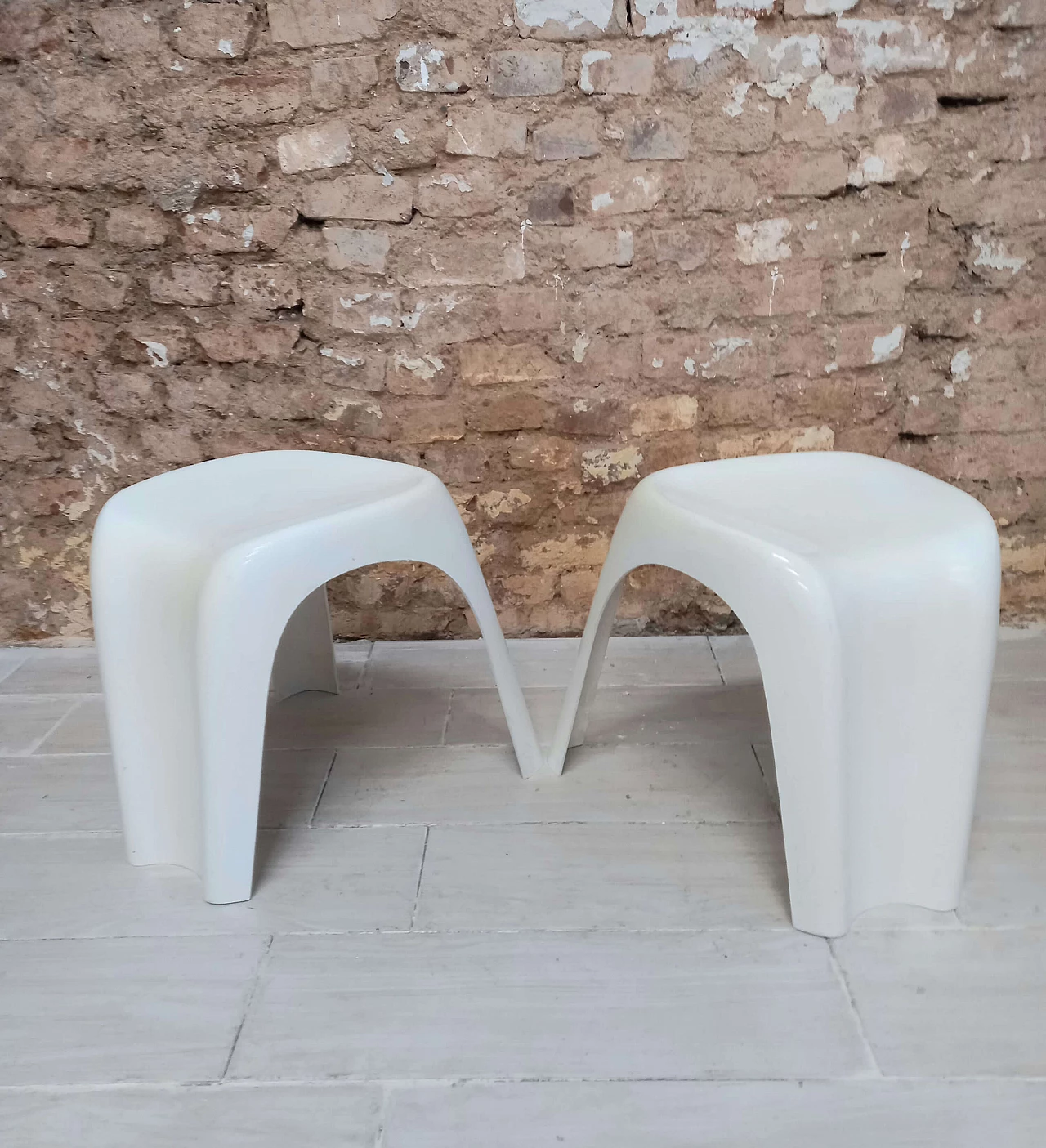 Pair of Stacki stools by Giorgina Castiglioni for Bilumen, 1979 1