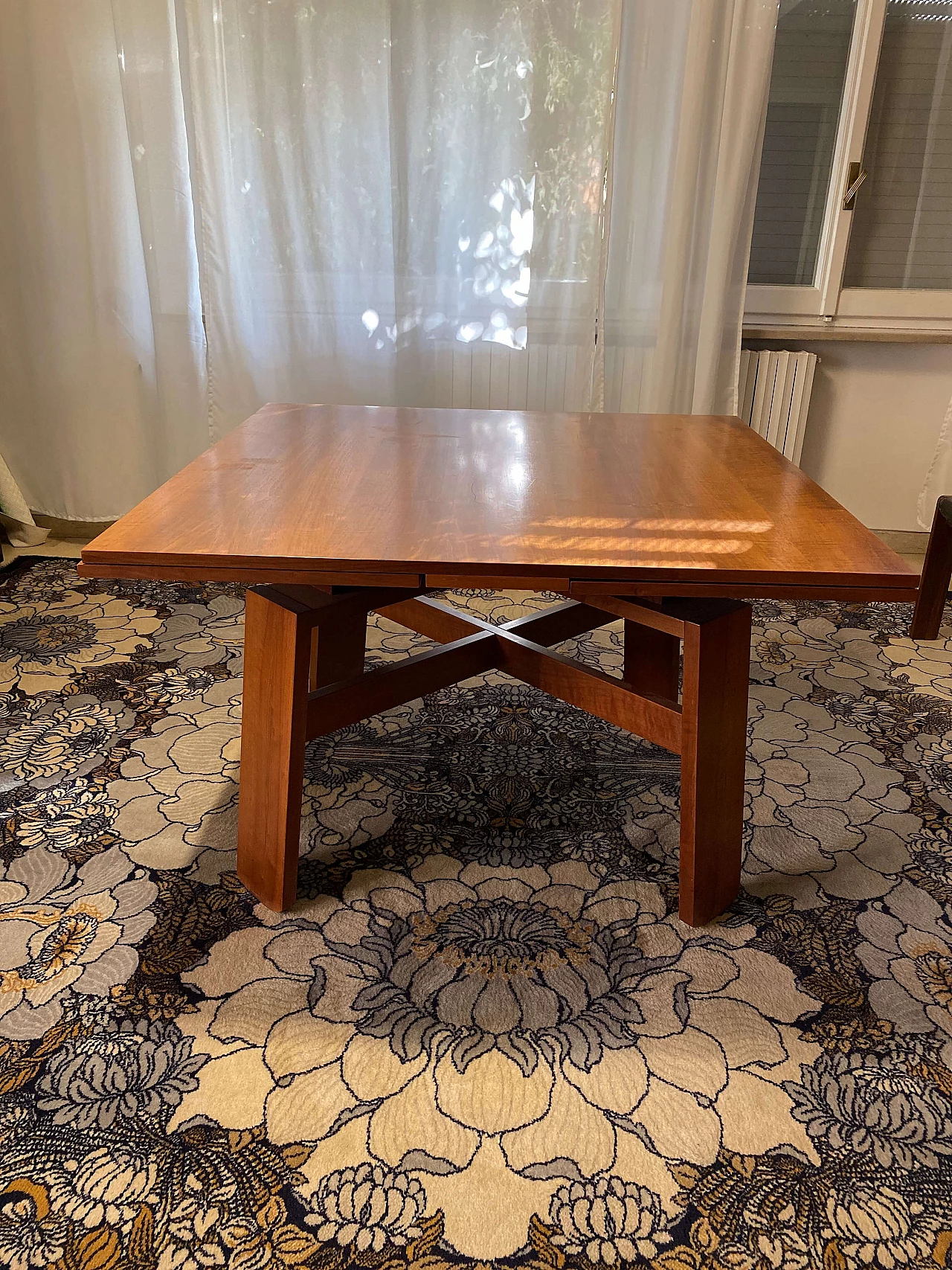 Extendable walnut table 612 by Silvio Coppola for Bernini, 1960s 1