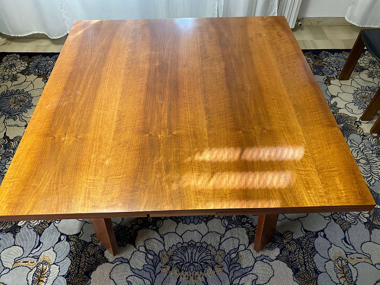 Extendable walnut table 612 by Silvio Coppola for Bernini, 1960s 2