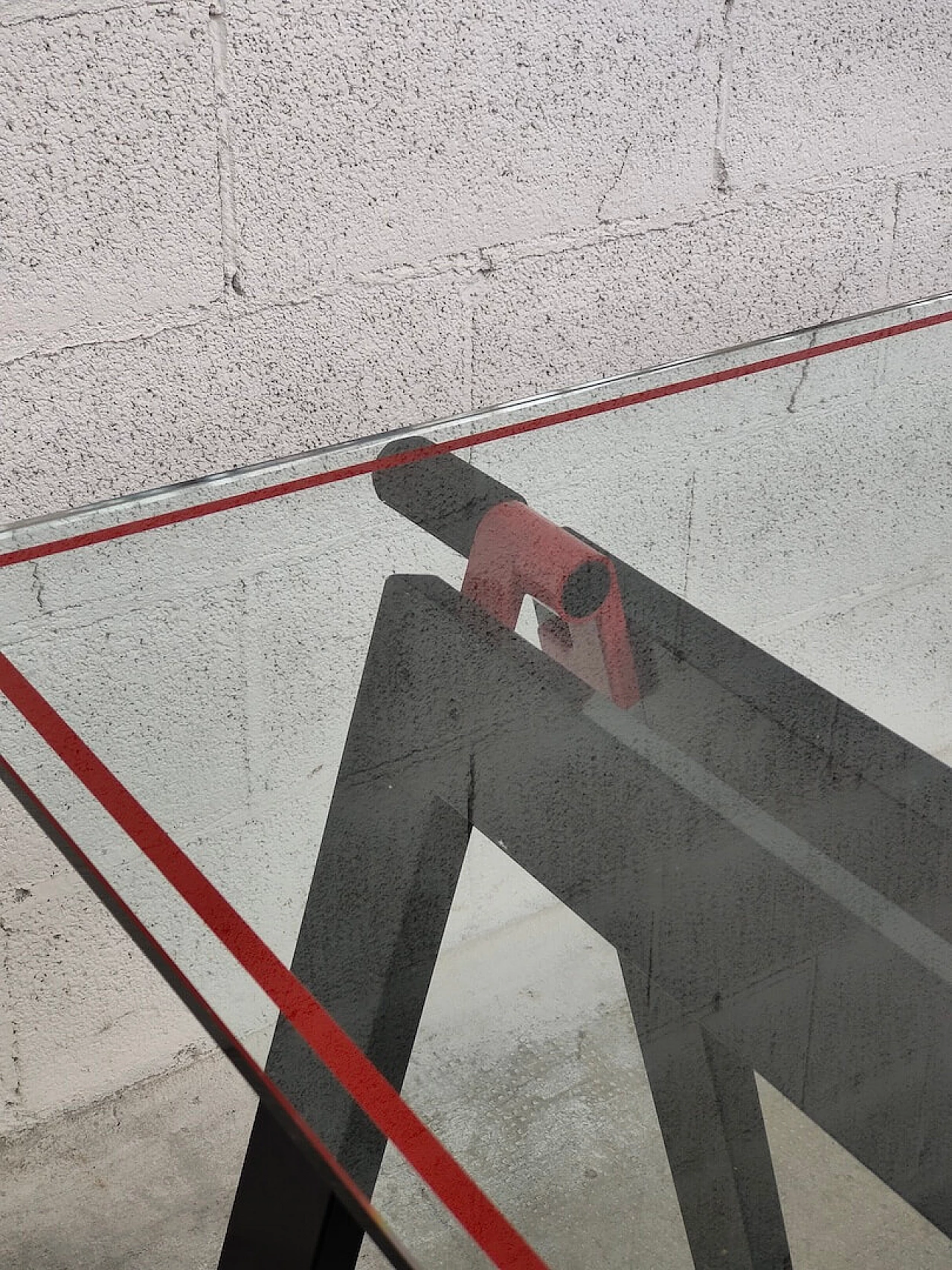 Gaetano table made in glass and metal by Gae Aulenti for Zanotta, 1970s 7