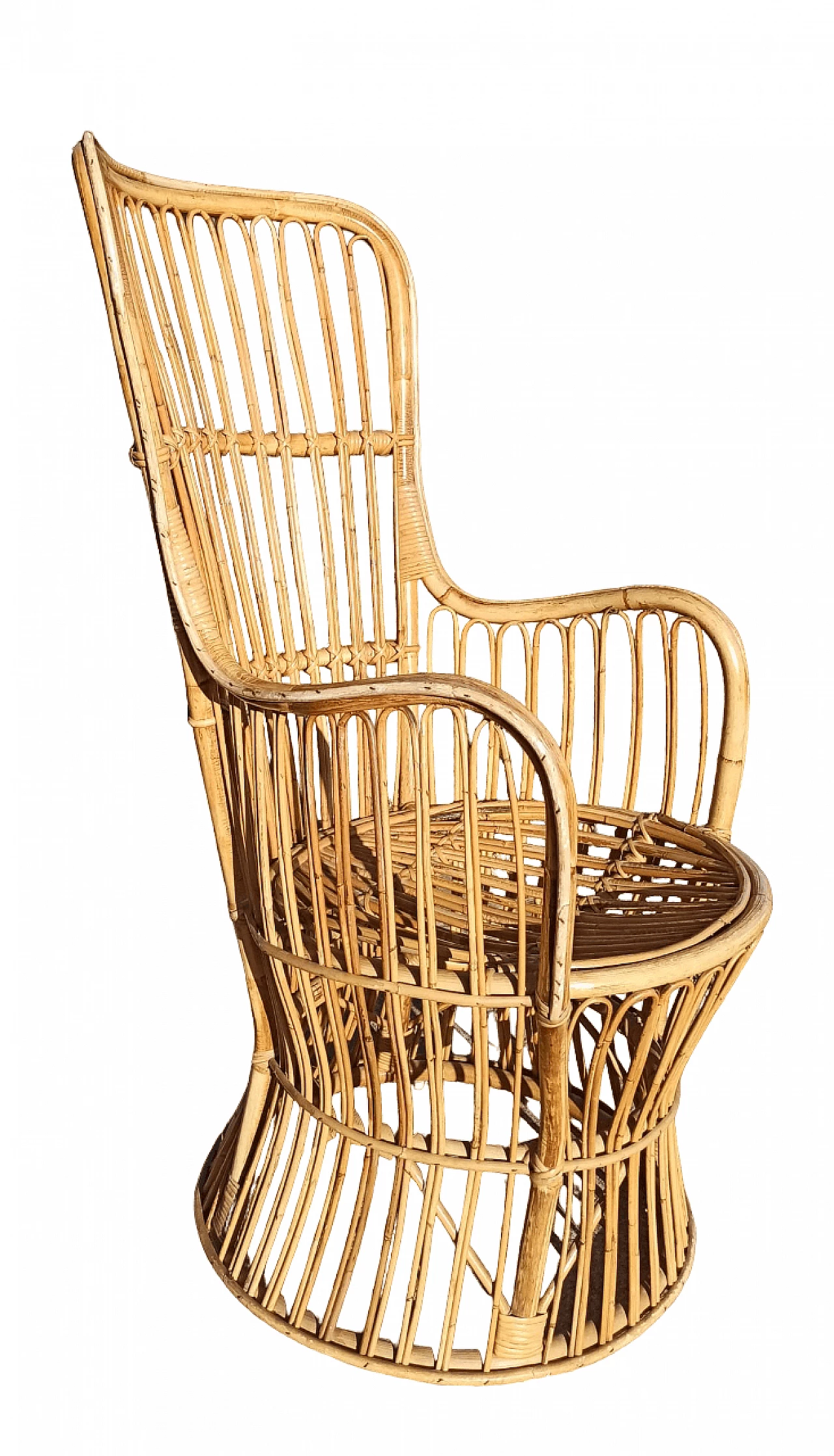 Rattan armchair by Luigi Caccia Dominioni, 1960s 2