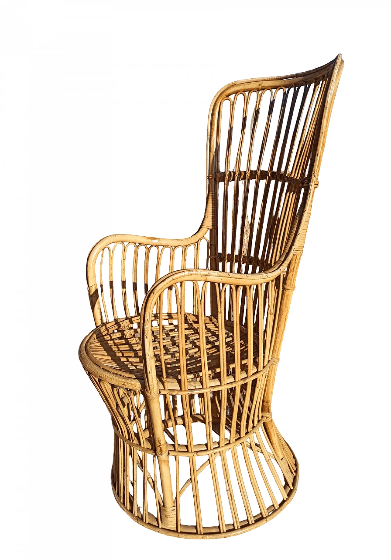 Rattan armchair by Luigi Caccia Dominioni, 1960s 3