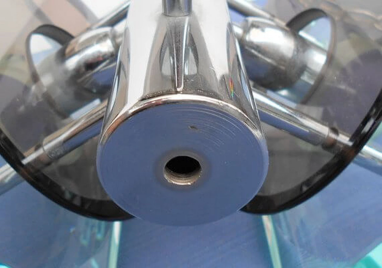 Chandelier in colored crystal attributed to Fontana Arte, 1960s 9