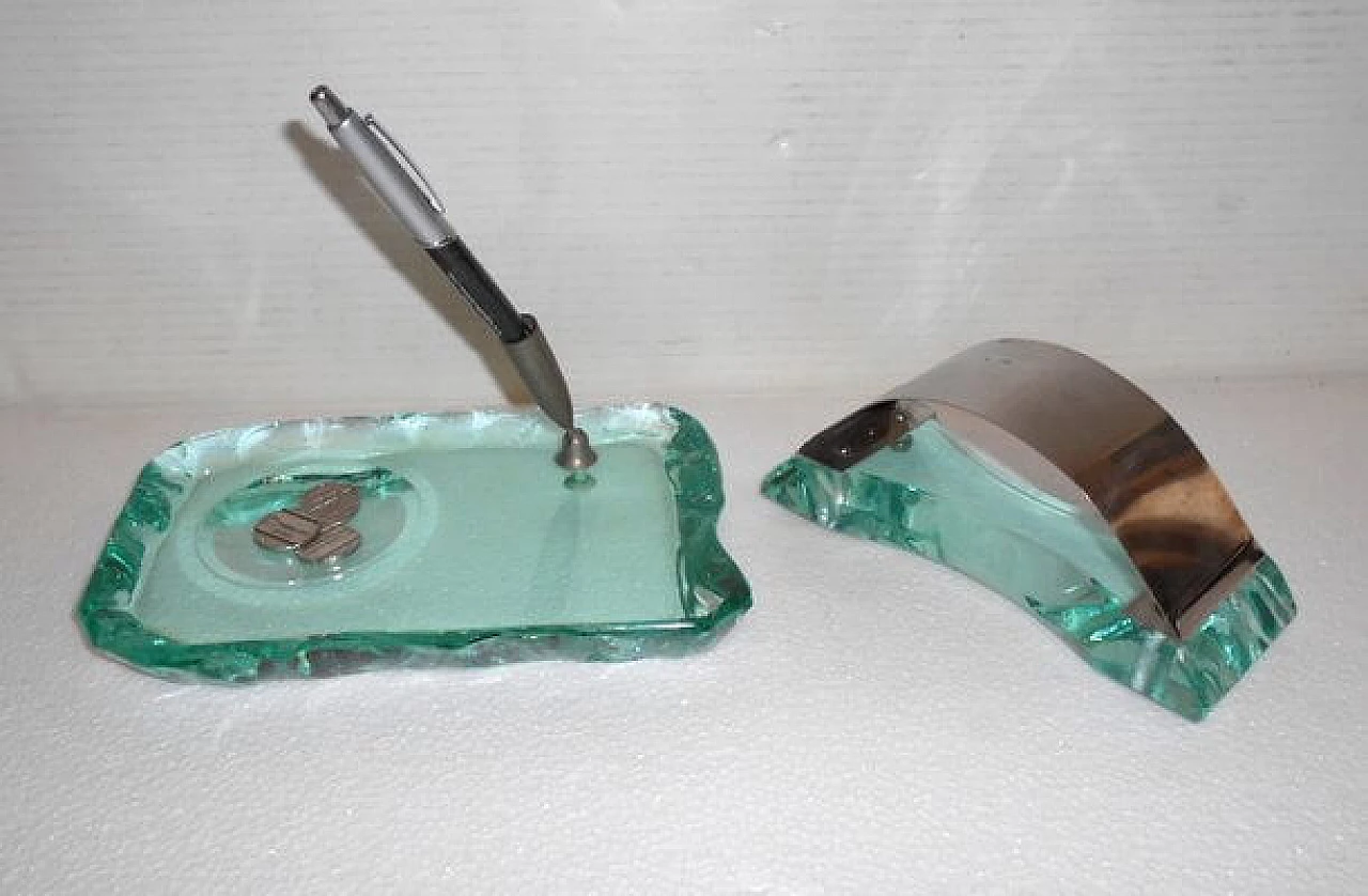 Coppia di accessori da scrivania di Pietro Chiesa per Fontana Arte, anni '30 1