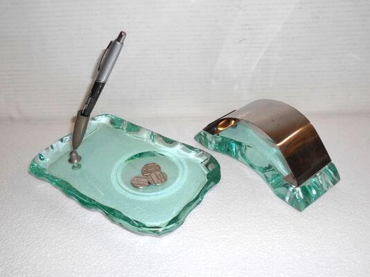 Coppia di accessori da scrivania di Pietro Chiesa per Fontana Arte, anni '30 2