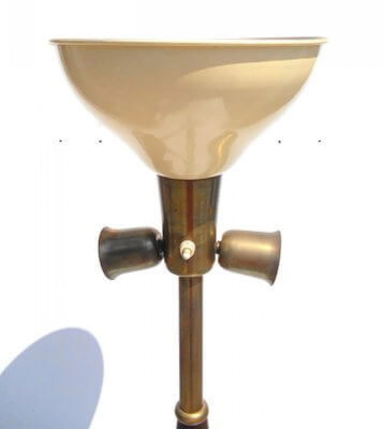 Floor lamp in mahogany and brass by Stilnovo, 1940s 3