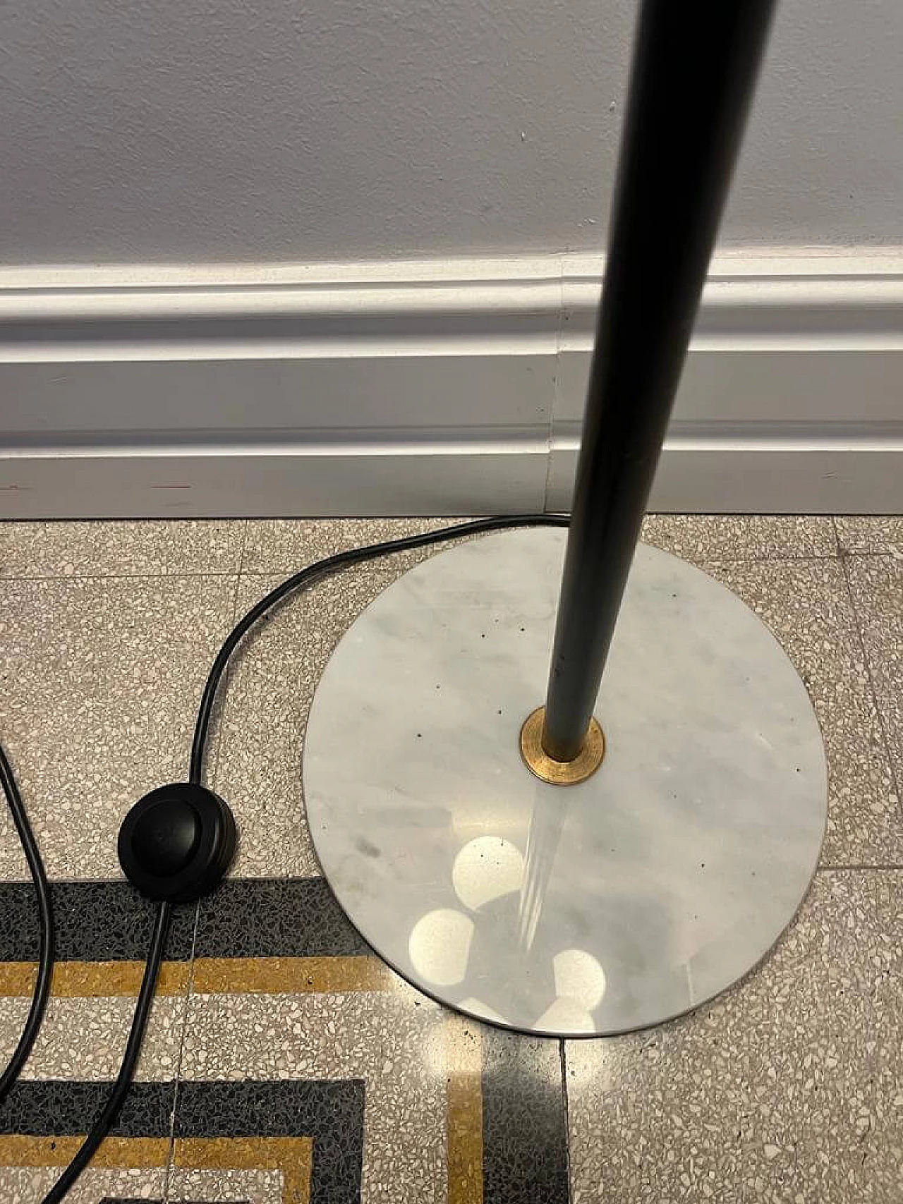 Lampada da terra Alberello in ottone con base in marmo per Stilnovo, anni '60 4