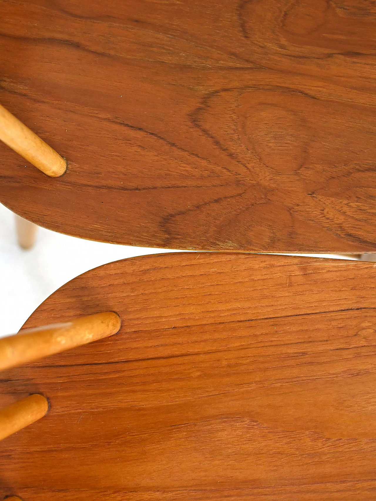 Pair of Pinnstol birch and teak chairs for Edsby Verken, 1960s 7