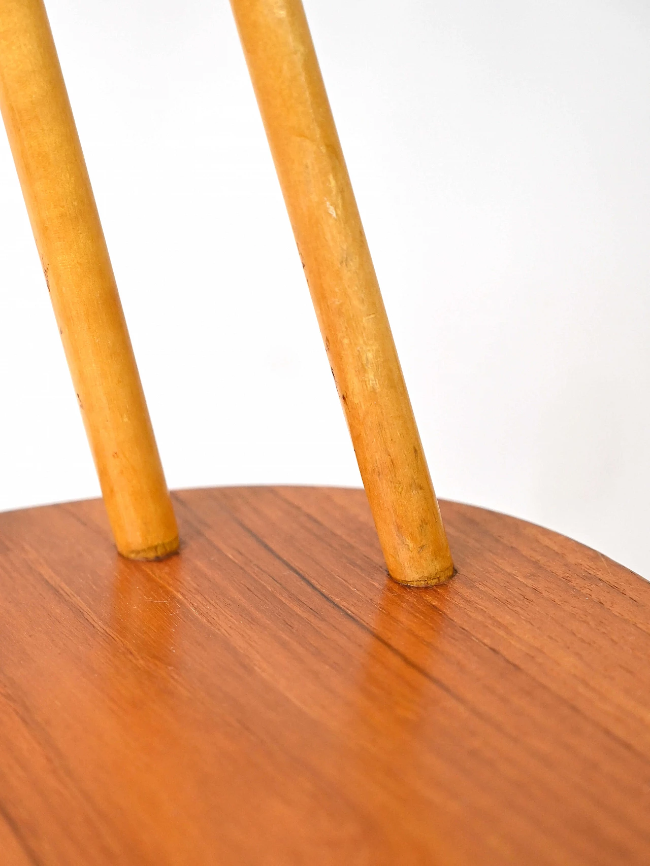 Pair of Pinnstol birch and teak chairs for Edsby Verken, 1960s 9