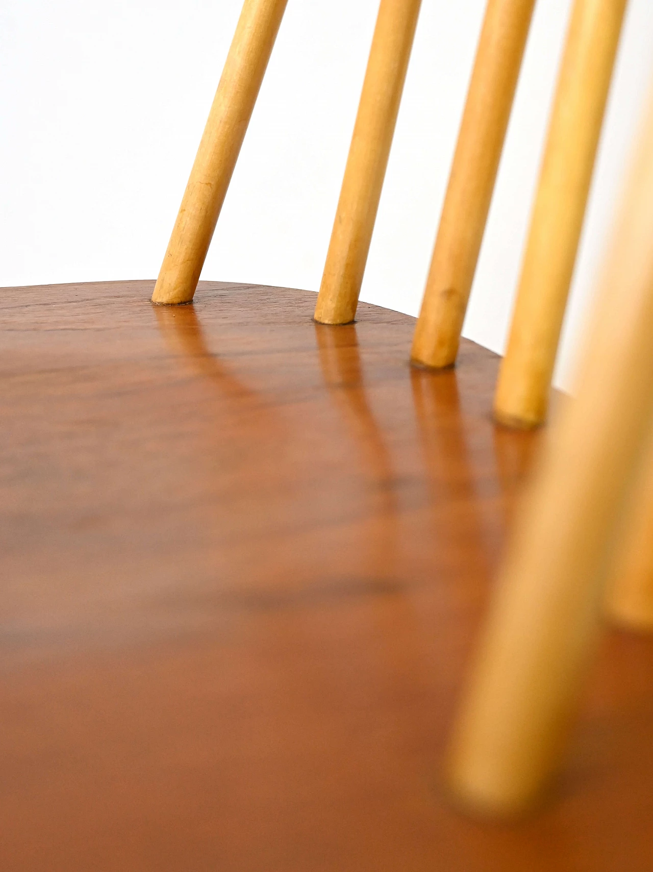 Pair of Pinnstol birch and teak chairs for Edsby Verken, 1960s 12