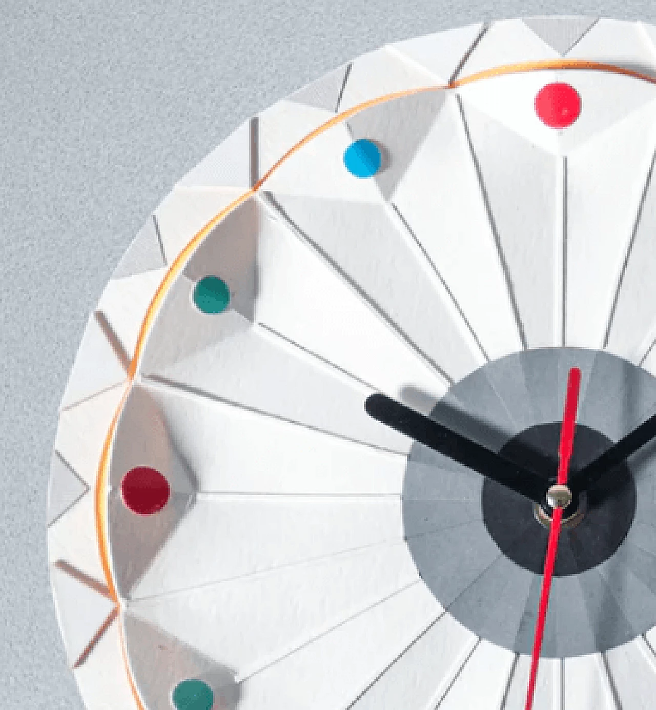 Wall clock in cardboard and plastic by Delcio 4