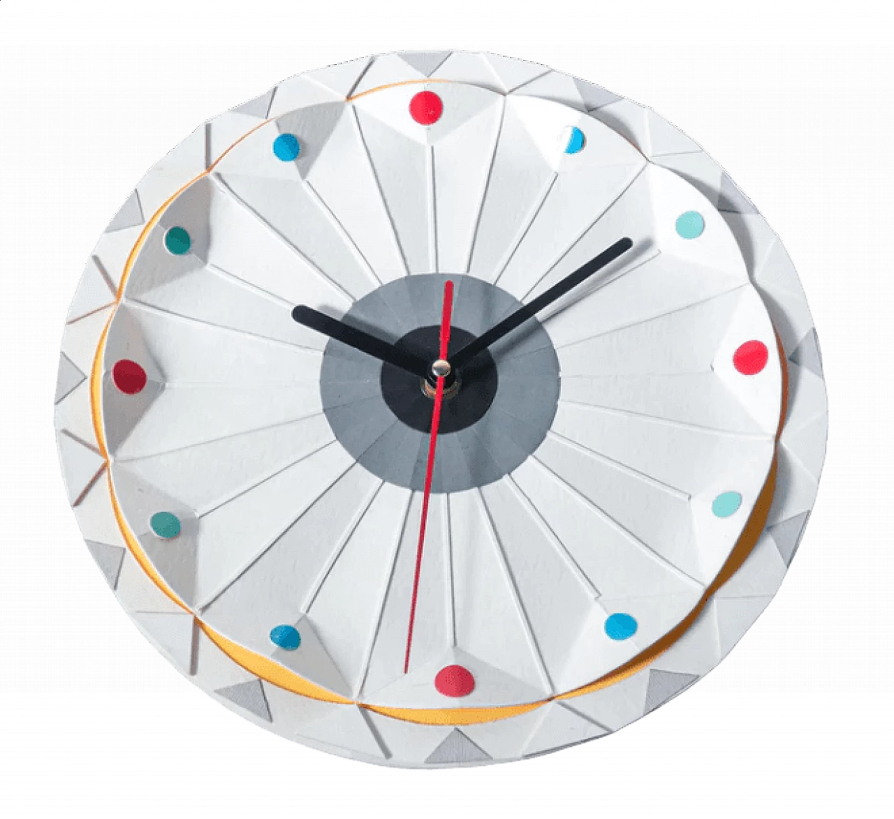 Wall clock in cardboard and plastic by Delcio 5