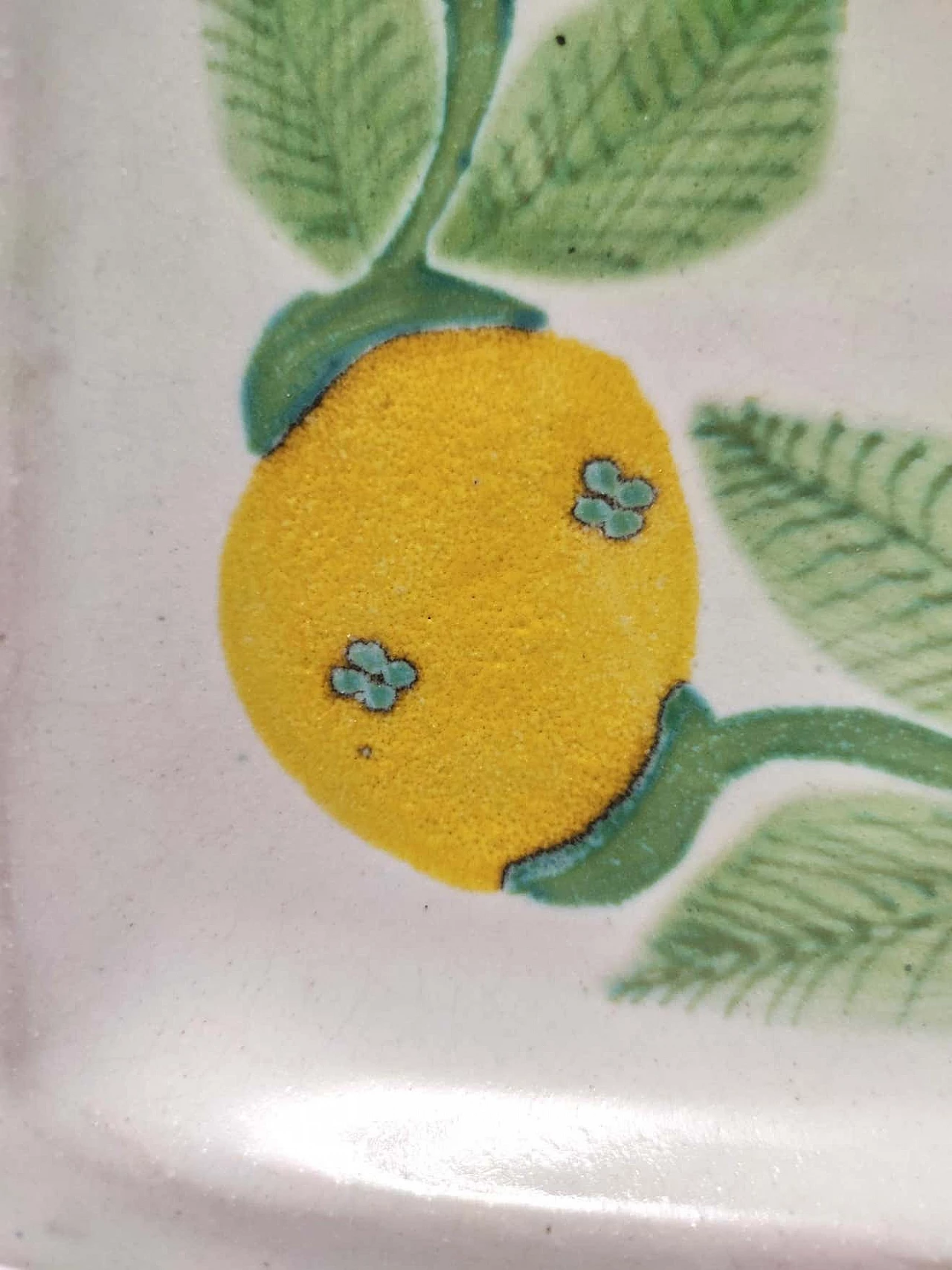 6 Handmade terracotta square plates by De Simone, 1964 9