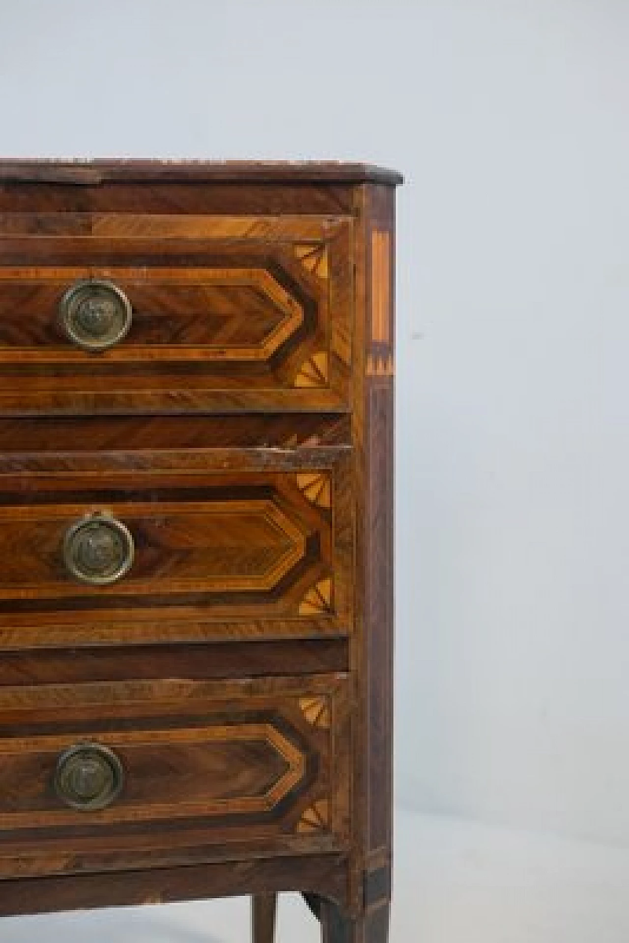 Wood and red marble chest of drawers, 18th century 3