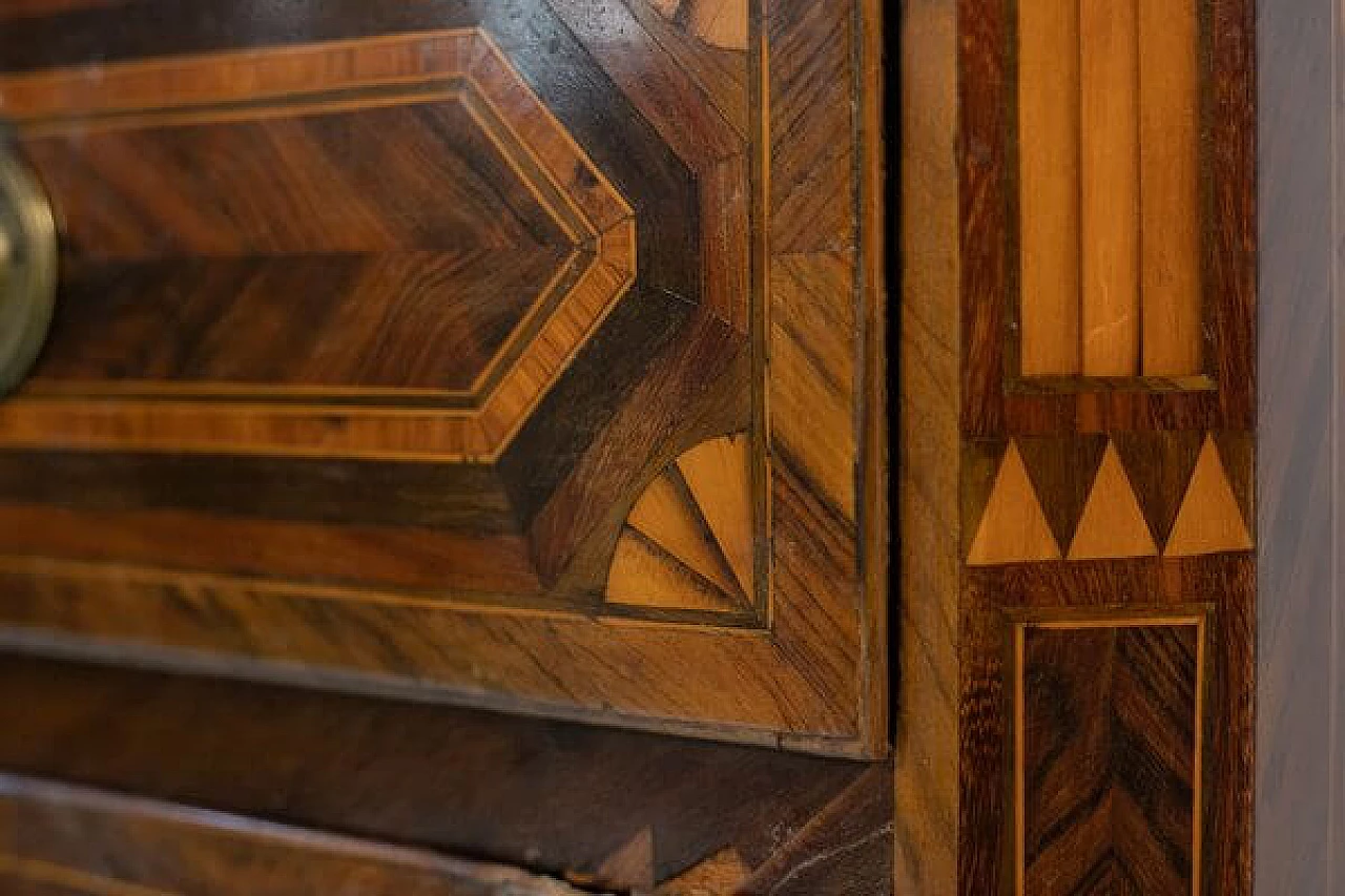 Wood and red marble chest of drawers, 18th century 7