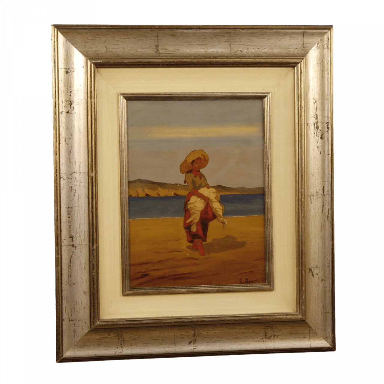 Dipinto spagnolo di personaggio, firmato, olio su masonite 13